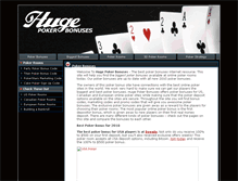 Tablet Screenshot of hugepokerbonuses.com